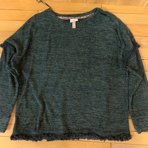 Knox Rose sweater with fringe size L